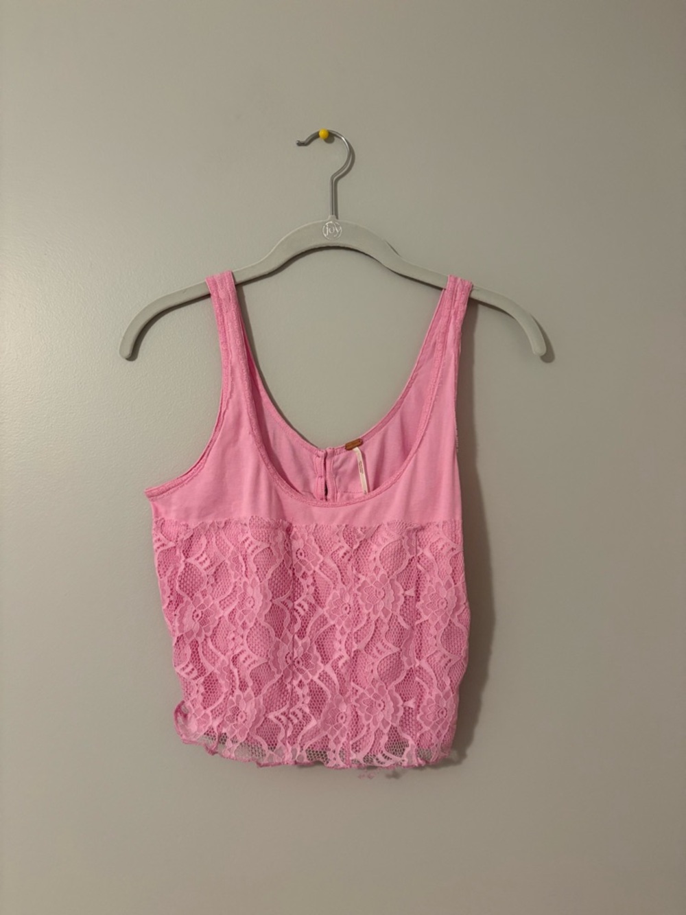 Free People Pink Lace Camisole Tank